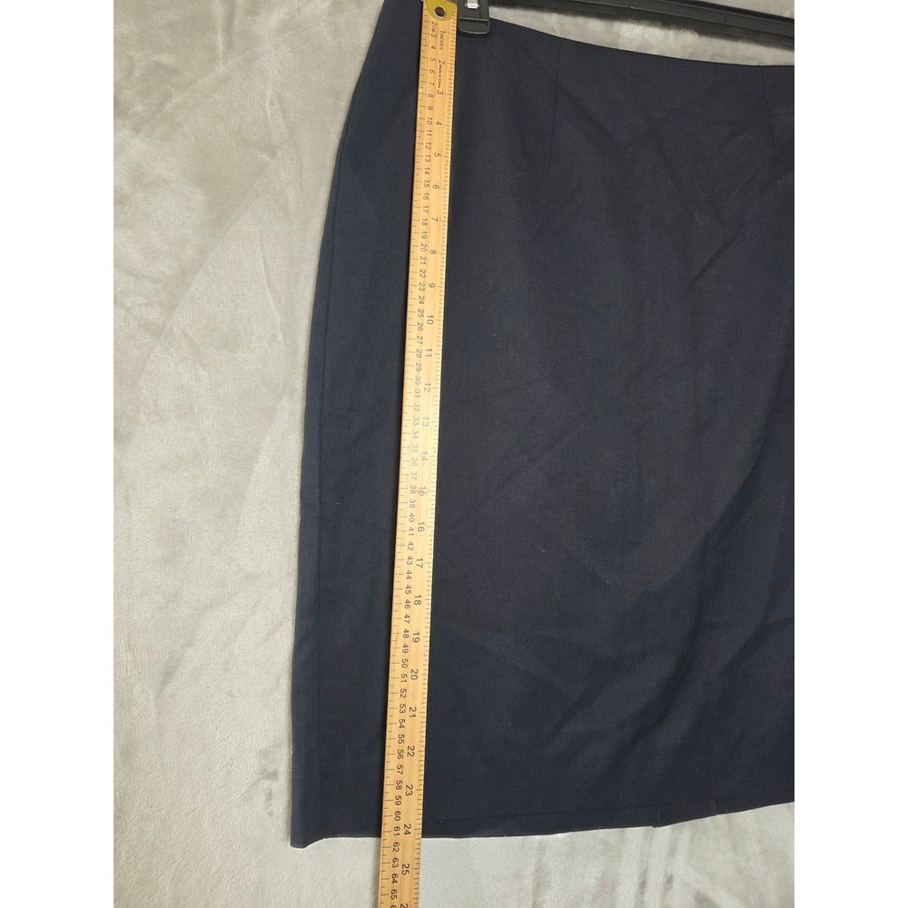 Merona Womens Navy Blue Stretch Pencil Skirt Size 14 Career Office Workwear - Picture 4 of 6